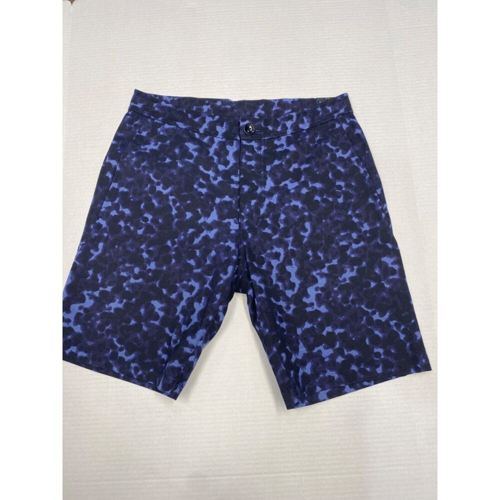 Good Man Brand Men Small Navy Black Shorts Chino Stretch Drawstring Cotton Blend